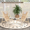 Solid fir wood lounge chairs with 3-level adjustable backrest and padded headrest, perfect for garden relaxation.