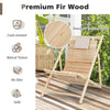Solid fir wood lounge chair with adjustable backrest and soft padded headrest, perfect for garden or backyard.