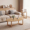 Nesting Coffee Table Set of 2 with Wood Veneered Top and Solid Rubber Wood Legs-Natural - Gallery View 1 of 7