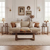 Nesting Coffee Table Set of 3 with Wood Veneered Top and Solid Rubber Wood Legs for Living Room-Walnut - Gallery View 1 of 5