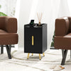 Nightstand Side Tables with 2 Drawers and 2 USB Ports-Black - Gallery View 1 of 10