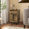 Nightstand Side Tables with 2 Drawers and 2 USB Ports-Rustic Brown - Gallery View 1 of 10