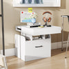 Nightstand with Charging Station Modern Bedside Table for Living Room Bedroom Office-White - Gallery View 1 of 11