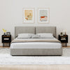 Black 3-tier nightstand with drawer and open shelf, featuring heavy-duty metal legs and a chic design for versatile use.
