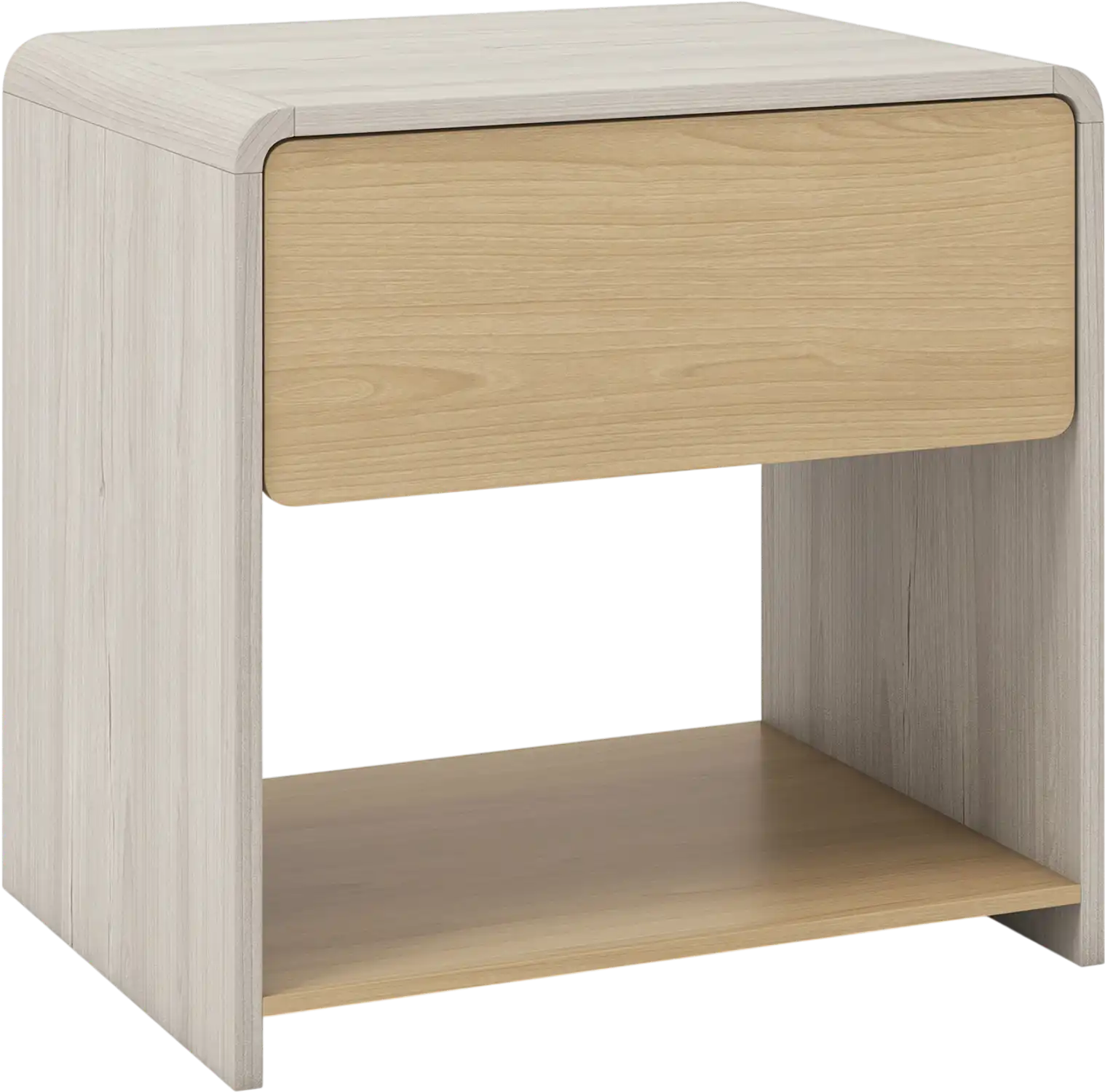 Costway 2-Tier Modern Nightstand Drawer Open Shelf Bedroom Side Table 127346985 New