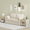Modern 2-tier nightstand in oak with drawer and open shelf, perfect for organizing essentials and displaying decor.