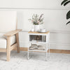 Nightstand with Flip up Door Storage Shelf-White - Gallery View 1 of 10