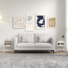 Compact white nightstand with flip-up door, 3-tier storage, modern design, perfect for living room or bedroom use.