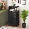 Nightstand with Integrated Charging Station 34" Modern Bedside Table-Black - Gallery View 1 of 11