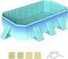 Portable non-inflatable swimming pool with gradient design, 5-layer PVC, and 24 wall panels for outdoor fun.