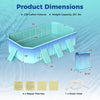 Product dimensions of the portable non-inflatable swimming pool with 238-gallon capacity and 881 lbs weight support.