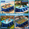 Non-inflatable portable swimming pool with 8 support panels, ideal for outdoor fun, pet bathing, or sand play.