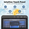 Intuitive touch panel of the Nugget Ice Maker, featuring light control, ice reminders, and self-cleaning options.