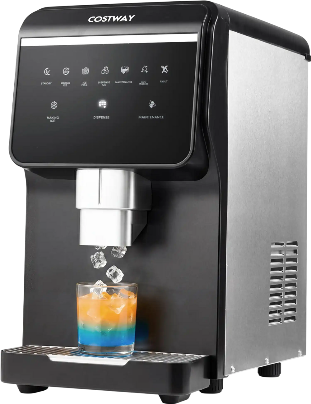 Nugget Ice Maker with Self Dispensing 80 LBS Per Day Chewable Pellet Ice Machine