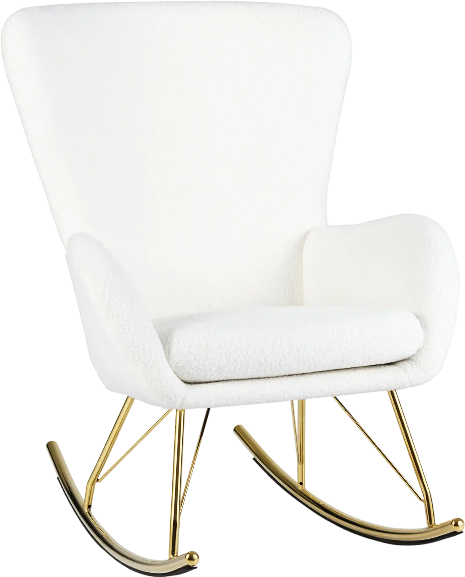 Costway Nursery Rocking Accent Chair Curved Backrest Armrests 63275191 New