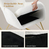 Detachable seat cushion of the Nursery Rocking Chair with hook and loop fastener and smooth zipper for easy cleaning.