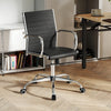 Office Chair Height Adjustable Conference Room Chair with Rocking Backrest Armrests-Black - Gallery View 1 of 9