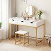 Office Desk with Power Outlets and Hidden Compartment for Study-White - Gallery View 1 of 10