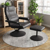 Swivel Lounge Chair Recliner with Ottoman-Black - Gallery View 1 of 10