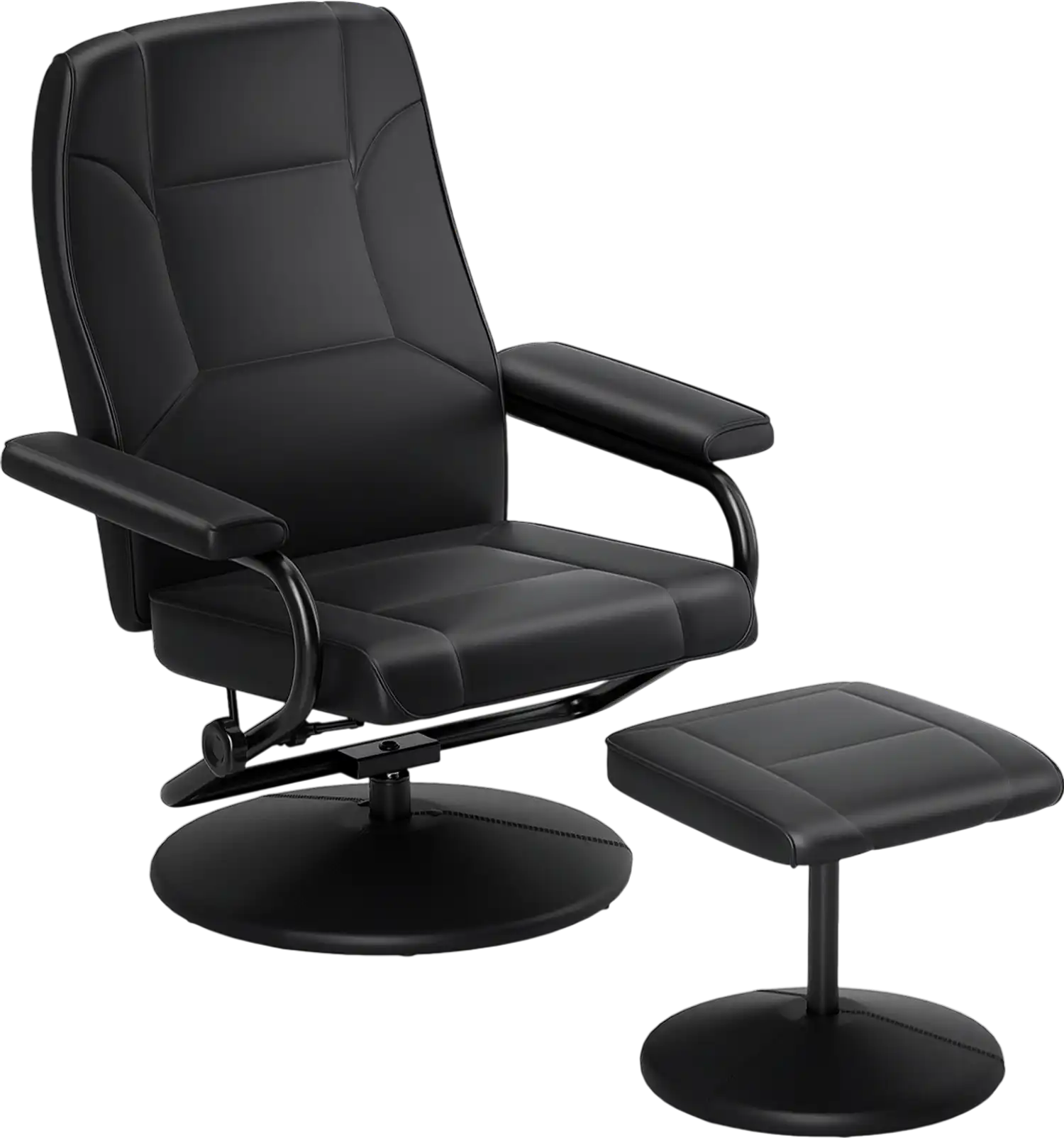 Costway 360° Swivel Recliner Chair with Ottoman 69073285 New