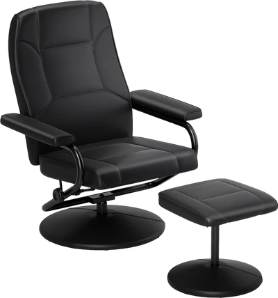 Costway 360° Swivel Recliner Chair with Ottoman 69073285 New