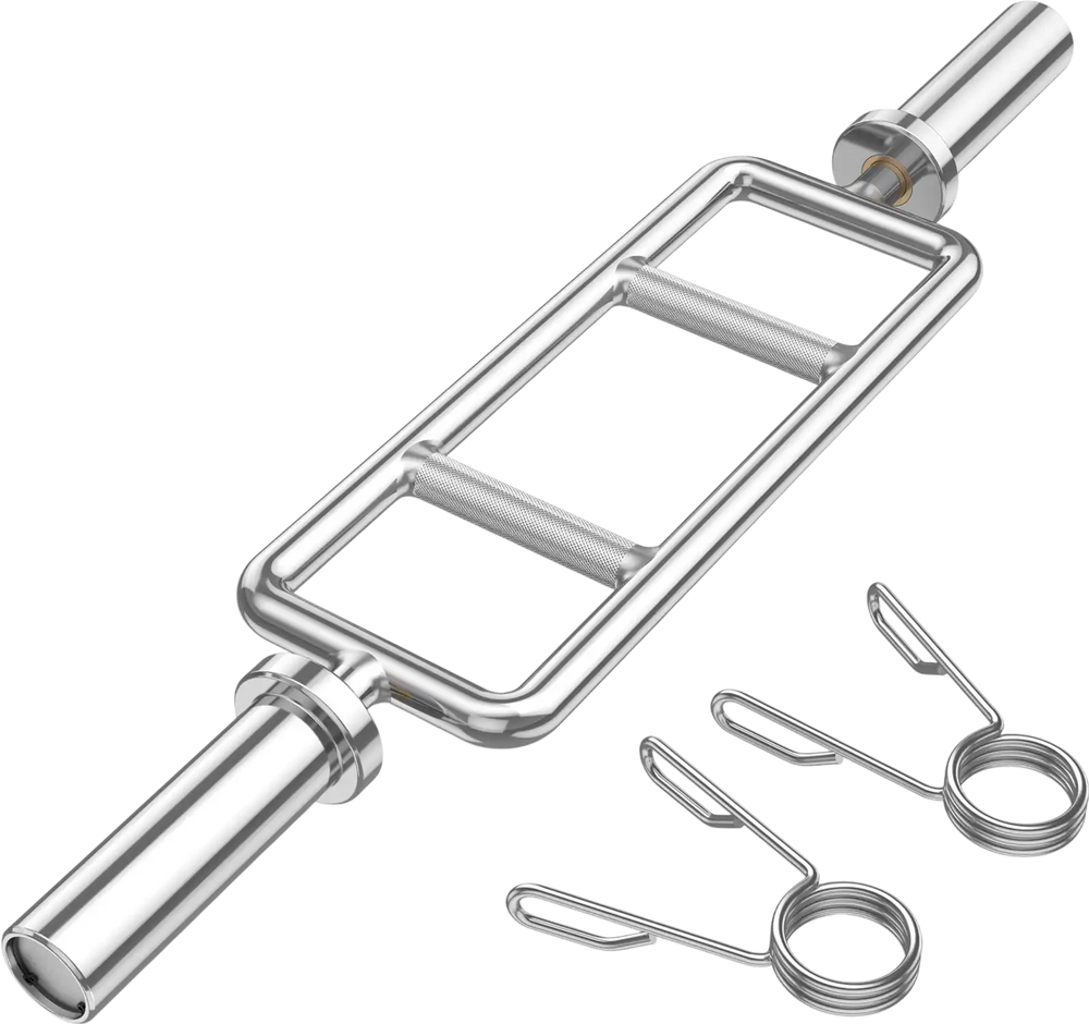 700 LBS Olympic Triceps Bar with Knurled Handles for Squats, Deadlifts, Shrugs