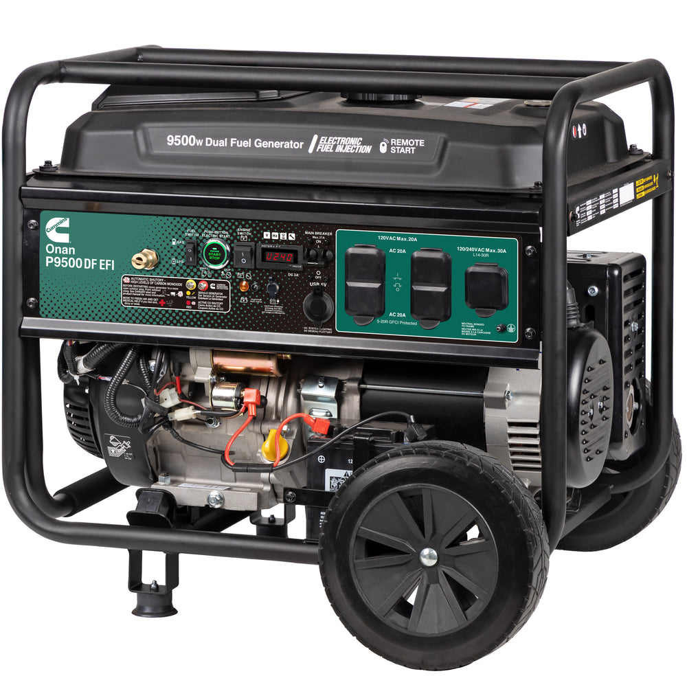 Cummins Onan P9500DF EFI 7500W/9500W Generator Dual Fuel Gas Liquid Propane CO Alert Remote Start New