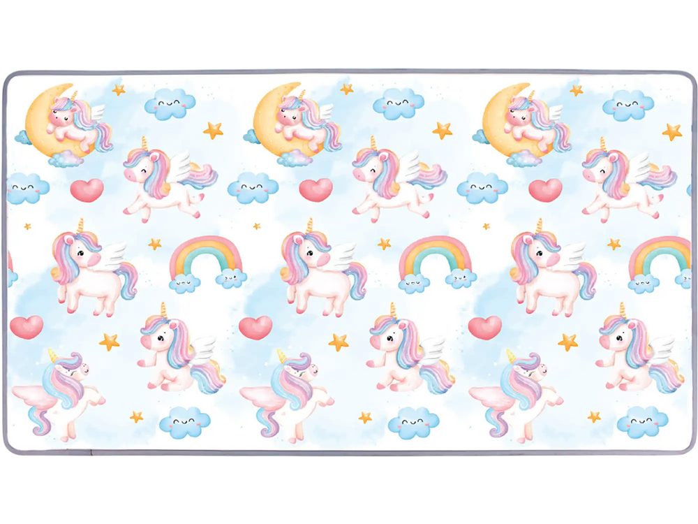 One-Piece Reversible Roll Up Soft Foam Activity Mat for Toddlers