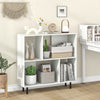 Open Shelf Bookcase with 4 Compartments-White - Gallery View 1 of 10