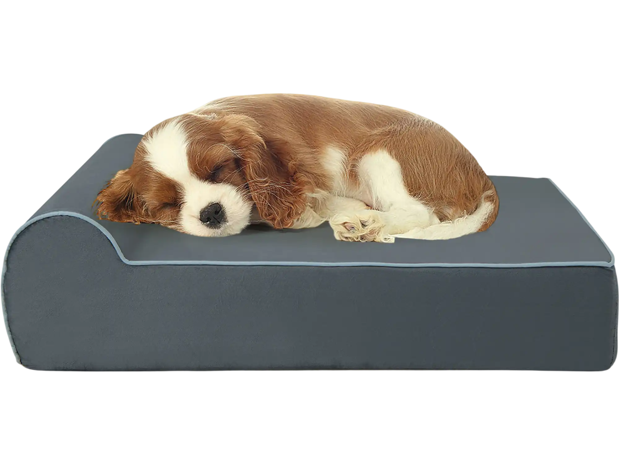 Costway Orthopedic Dog Bed Headrest Removable Washable Cover Grey 87634195 New