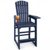 Outdoor 29 Inch Height Bar Stool with Backrest and Armrests-Blue - Gallery View 1 of 1