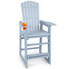 Outdoor 29 Inch Height Bar Stool with Backrest and Armrests-Gray - Gallery View 1 of 1
