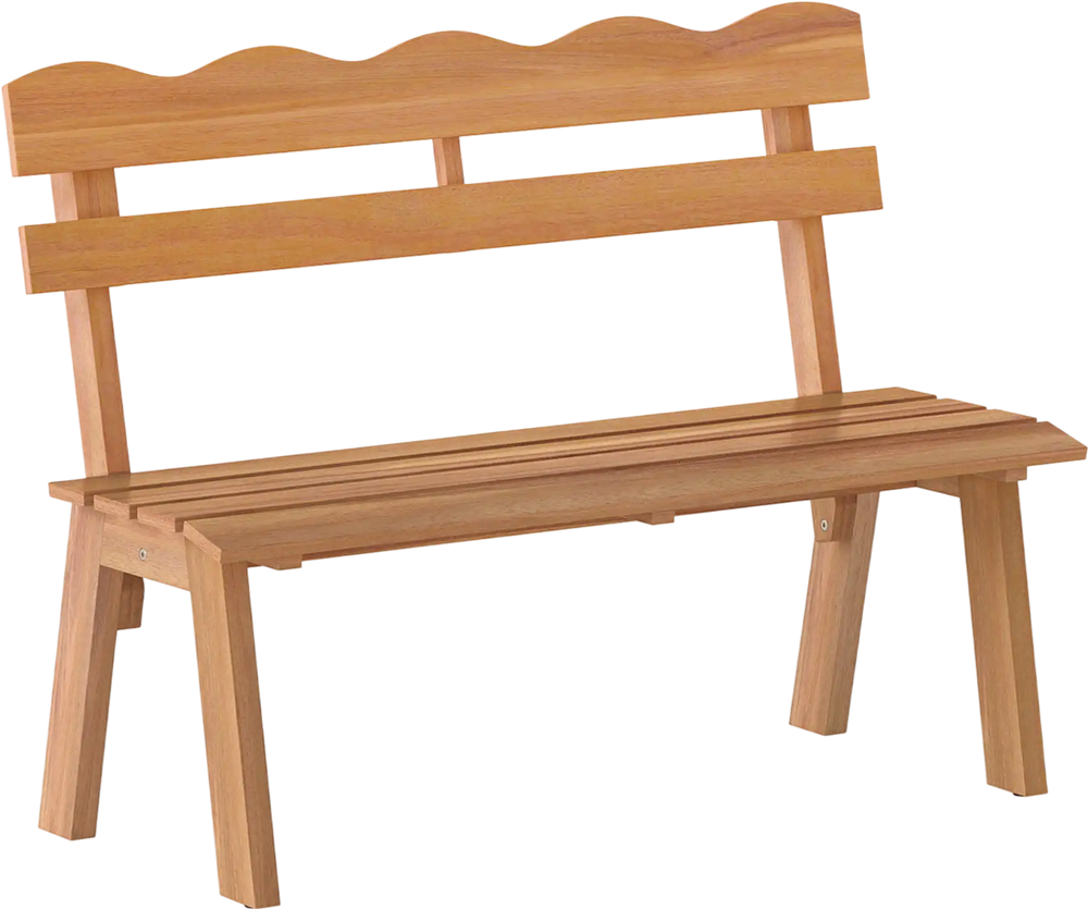 Outdoor Acacia Wood Garden Bench with 800 lbs Weight Capacity