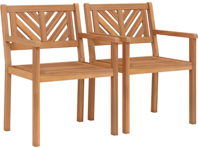 Costway Outdoor Acacia Wood Patio Dining Chairs 400 lbs Capacity 92806097 New