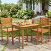 Outdoor Acacia Wood Dining Chairs-Set of 2 - Gallery View 1 of 8