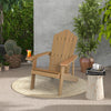 Weather Resistant HIPS Outdoor Adirondack Chair with Cup Holder-Coffee - Gallery View 1 of 11