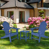 Outdoor Adirondack Chair with Built-in Cup Holder for Backyard Porch-Navy - Gallery View 1 of 9