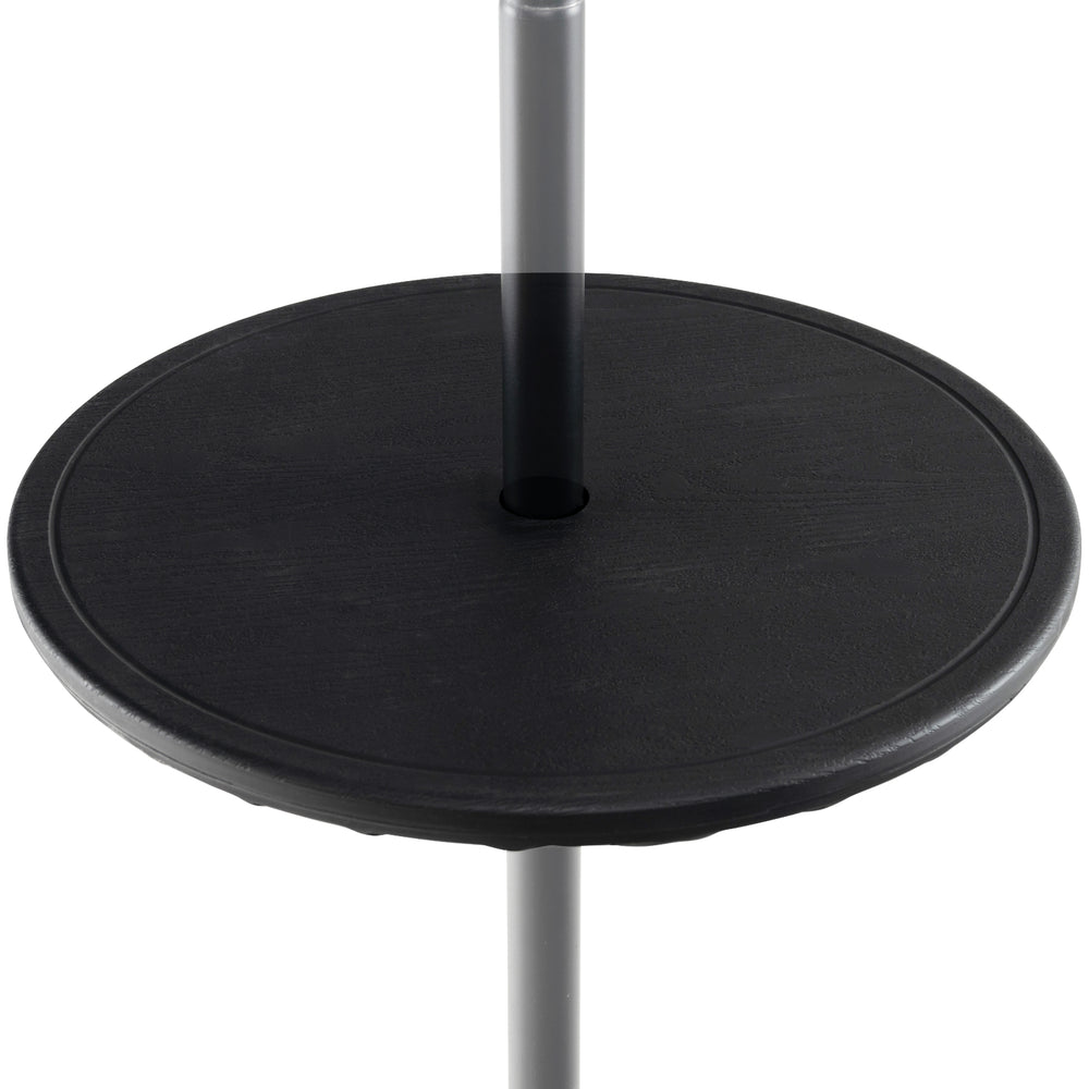 Top view of a 20-inch outdoor adjustable umbrella table with a 1.5-inch umbrella hole, made of waterproof PE for patio.
