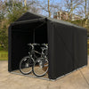 Outdoor bike tent with waterproof cover, 7 x 5.2FT, featuring a roll-up door and sturdy metal frame for secure storage.