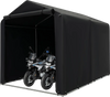 Large 7 x 5.2FT outdoor bike tent with waterproof cover and zipper door, ideal for secure bicycle storage.