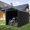 Storage shelter bike tent with waterproof cover, 7 x 5.2FT size, featuring a zipper door and sturdy metal frame.
