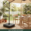 Outdoor Cantilever Umbrella Base Square Water and Sand Fillable Base - Gallery View 5 of 10