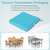 Turquoise outdoor chair cushion set of 4, 20" x 20" x 2", waterproof olefin fabric with attached ties for easy use.