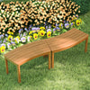 Outdoor Curved Acacia  Wood Bench Set of 2/3/4 for Front Porch-2 - Gallery View 1 of 7
