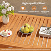 Outdoor dining table with a splinter-free surface, 48" wood rectangular design, perfect for 4-6 people in patio.