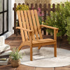 Outdoor Durable Patio Acacia Wood Adirondack Lounge Armchair-Natural - Gallery View 1 of 8