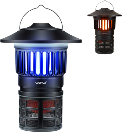 Costway Rechargeable Outdoor Fly Trap Bug Catcher Killer Light 64258645 New