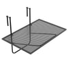 Outdoor folding hanging table with a robust black metal frame, ideal for saving space and enjoying drinks outdoors.
