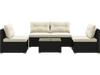 5 Pieces Outdoor Patio Furniture Set with Cushions and Coffee Table