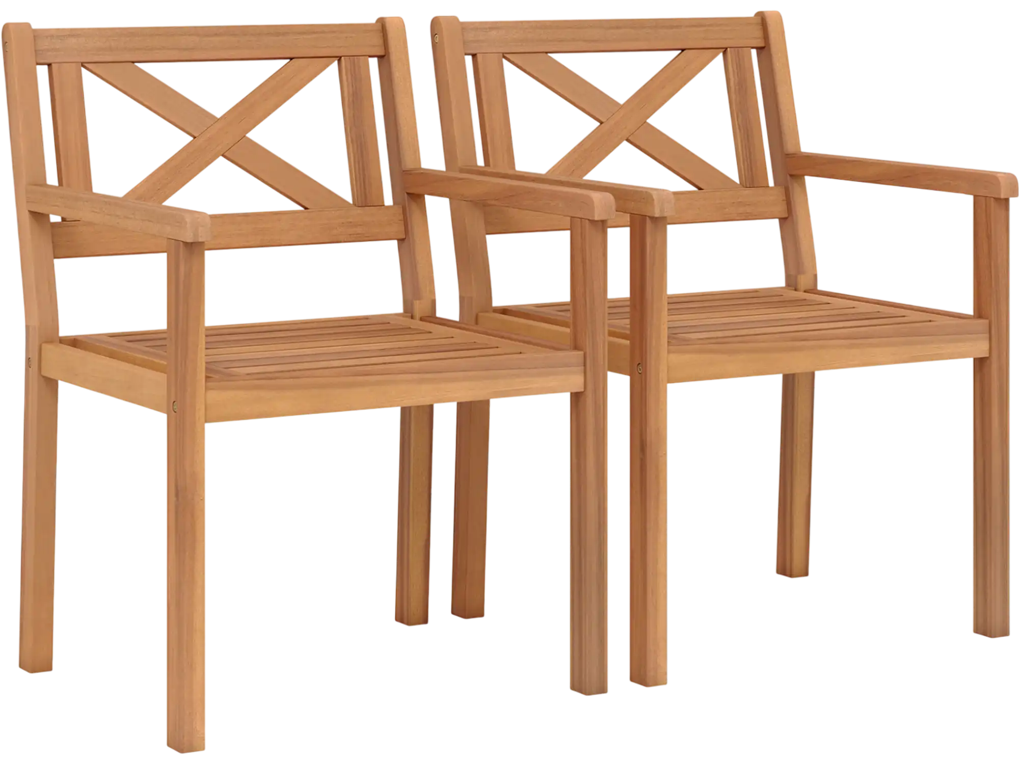 Costway Outdoor Patio Acacia Wood Dining Chairs for Porch 18432019 New